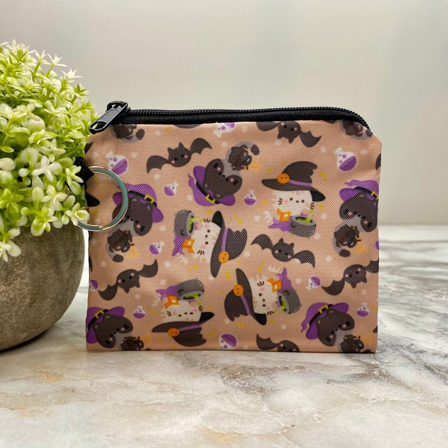 Mini Pouch - Halloween Witch Cat