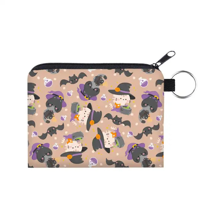 Mini Pouch - Halloween Witch Cat