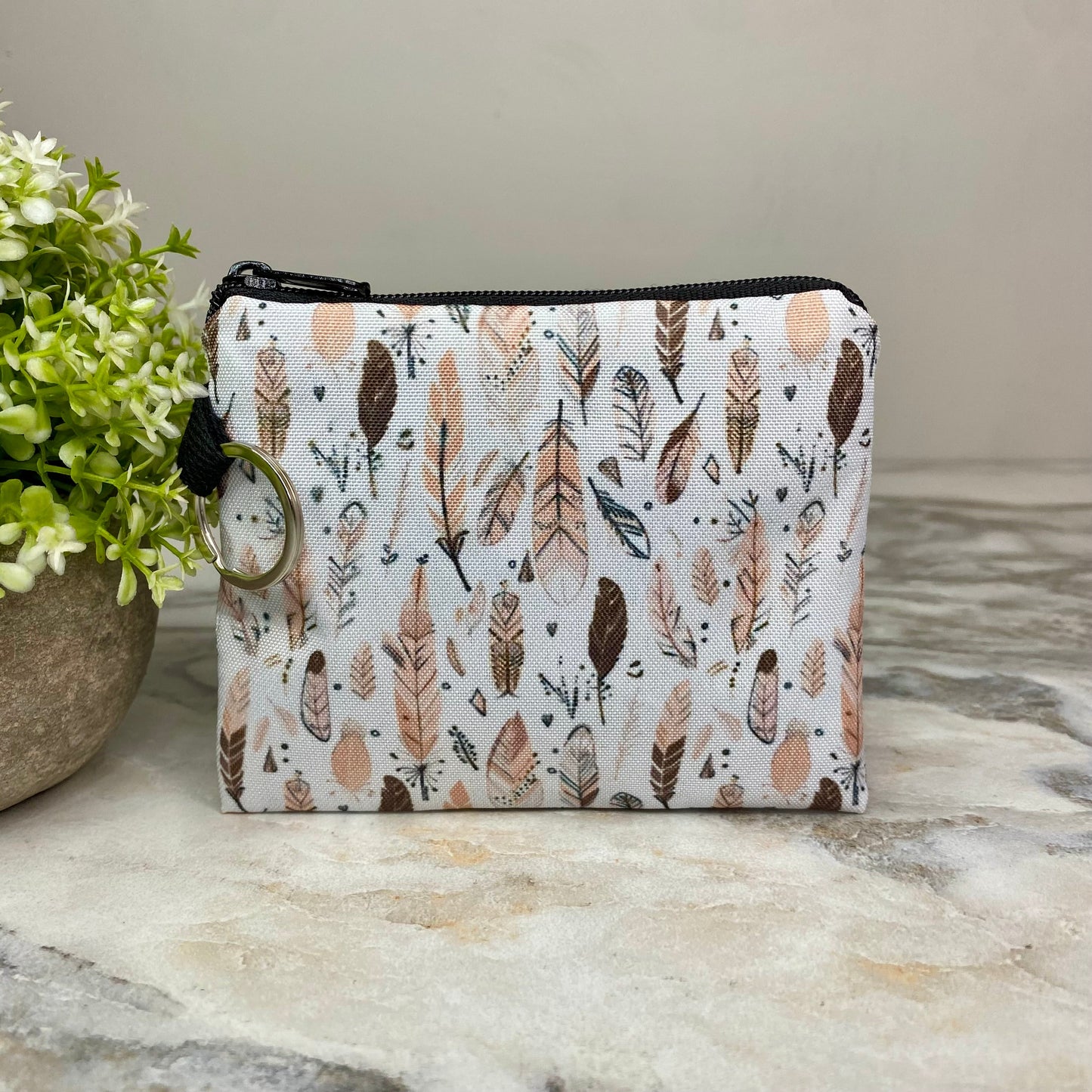 Mini Pouch - Feathers Tan