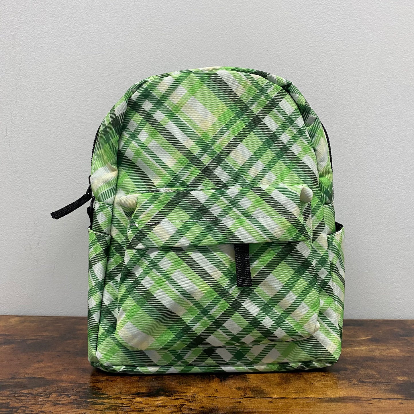 Mini Backpack - Green Plaid