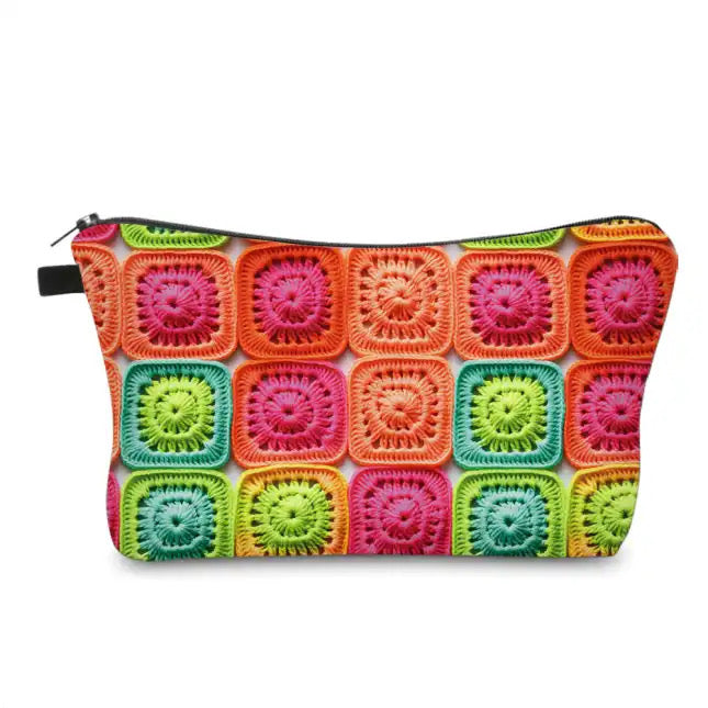 Pouch - Neon Crochet Square