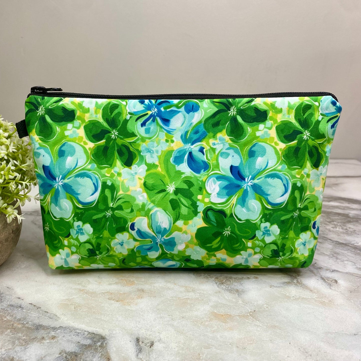 Pouch - St. Patrick’s Day - Floral Green Blue