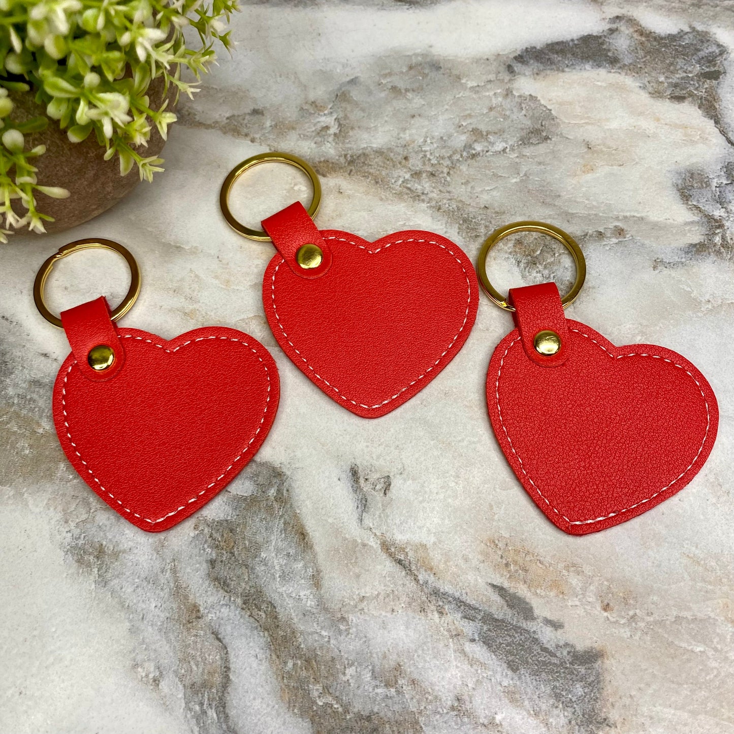 Keychain - Valentine’s Day - Solid Heart - Red