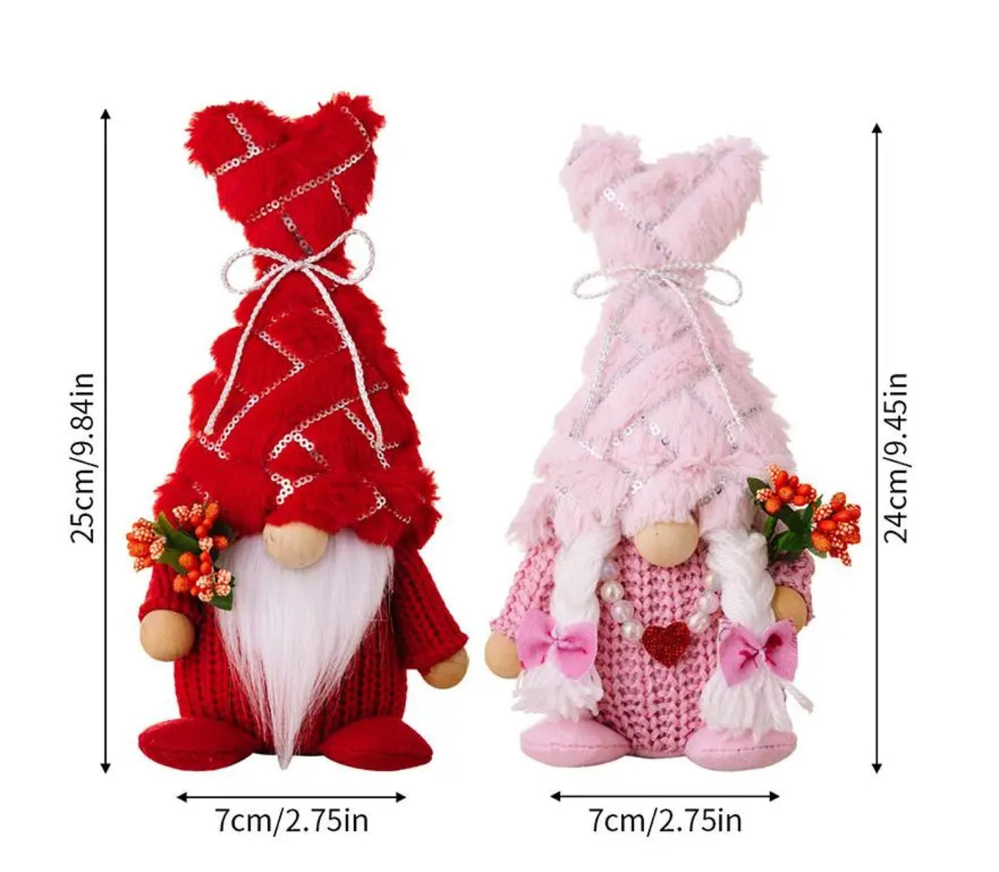 Gnome - Valentine #10 - Red & Pink - PREORDER 12/12-12/15