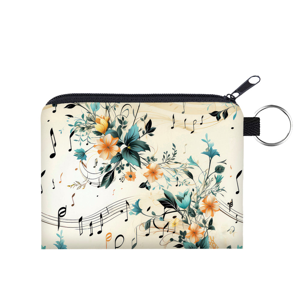 Mini Pouch - Music Notes Floral