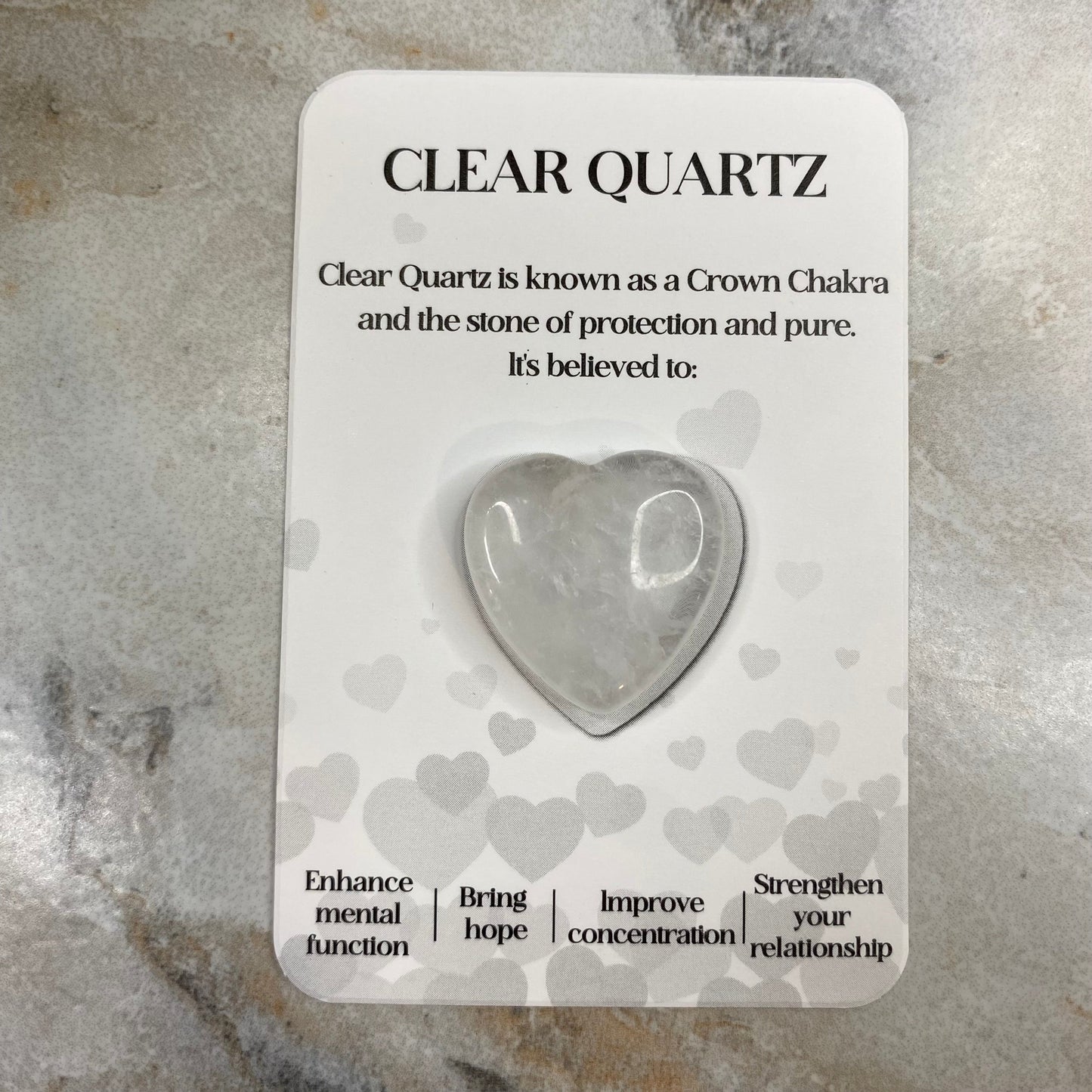 Heart Stone & Description Card