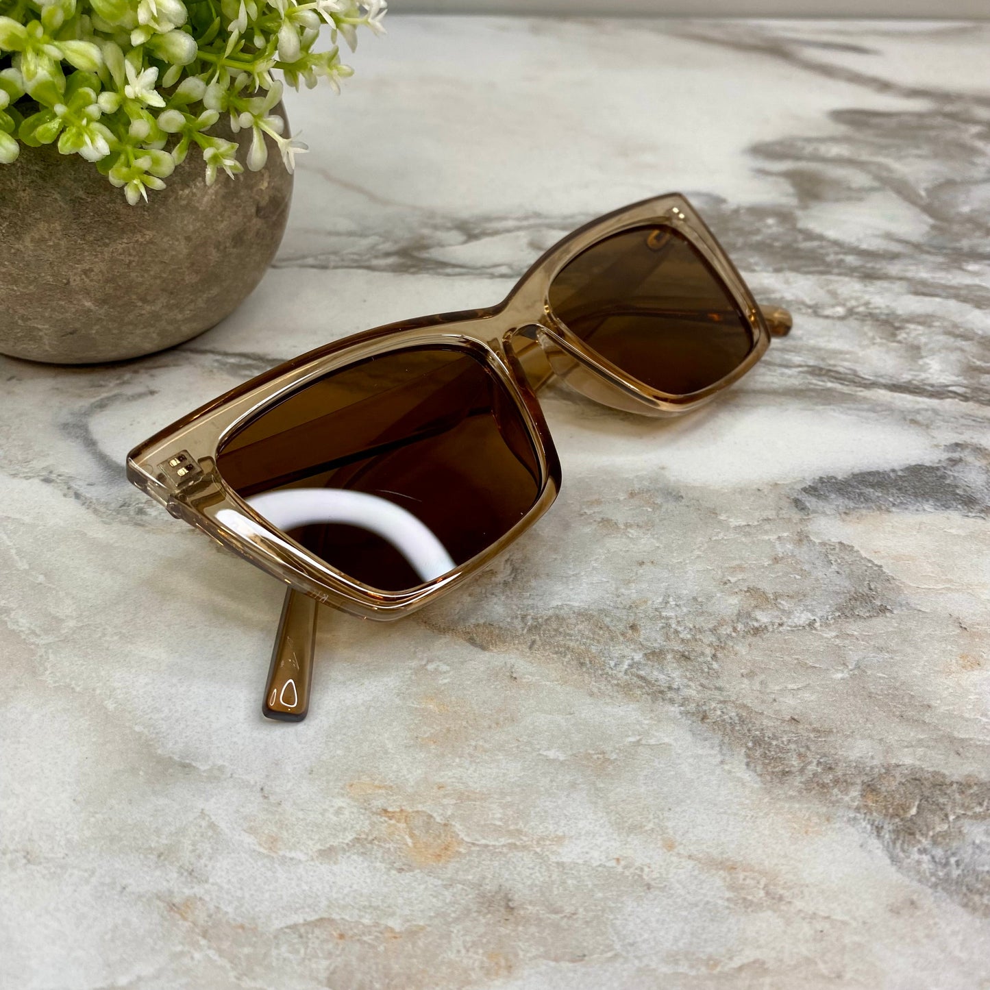 Sunglasses - Style D - Clear Peach Tea