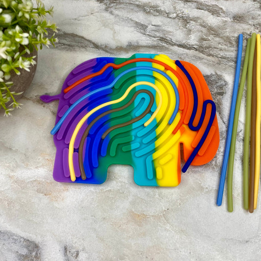 Silicone Sensory Activity Board - Elephant