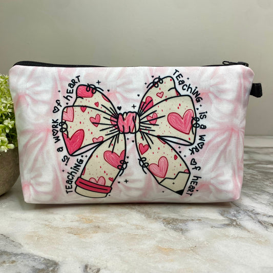 Pouch - Teacher, Work of Heart Pencil Bow