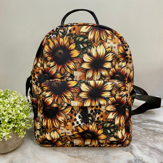 Mini Backpack - Sunflower Dots