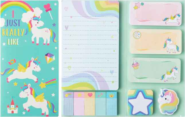 Sticky Note Booklet Set - Unicorns