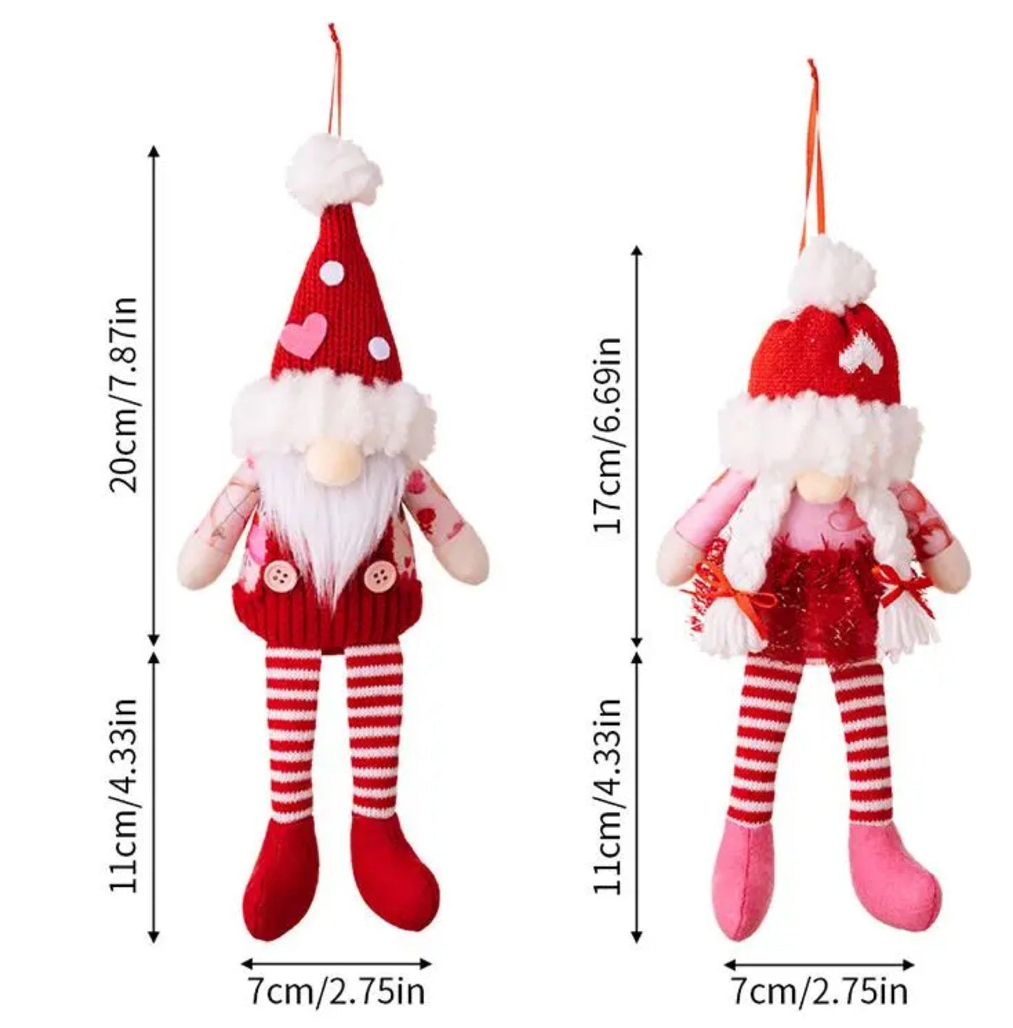 Gnome - Valentine #12 - Stripe Long Legs - PREORDER 12/12-12/15