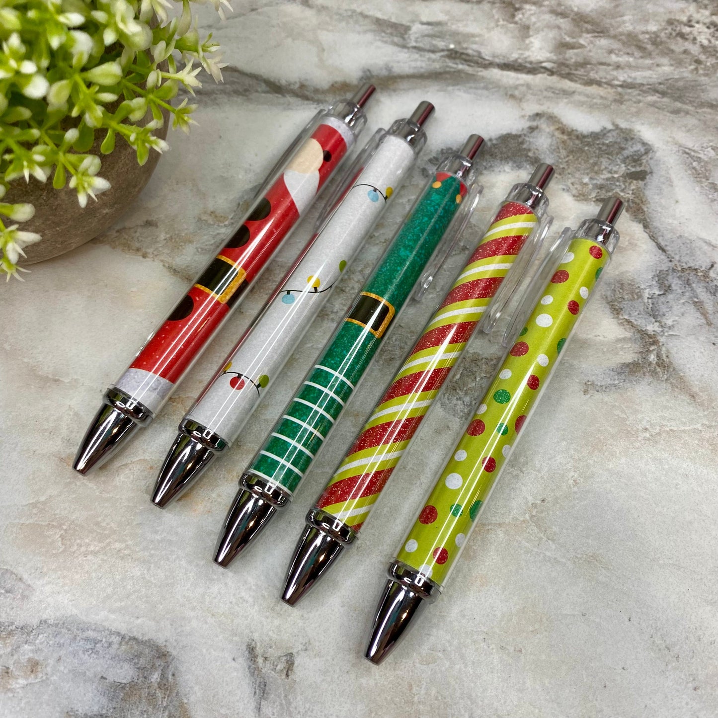 Pen - Clear Christmas Design Set #3