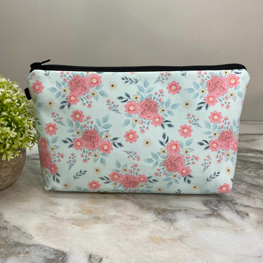 Pouch - Mint Pink Floral