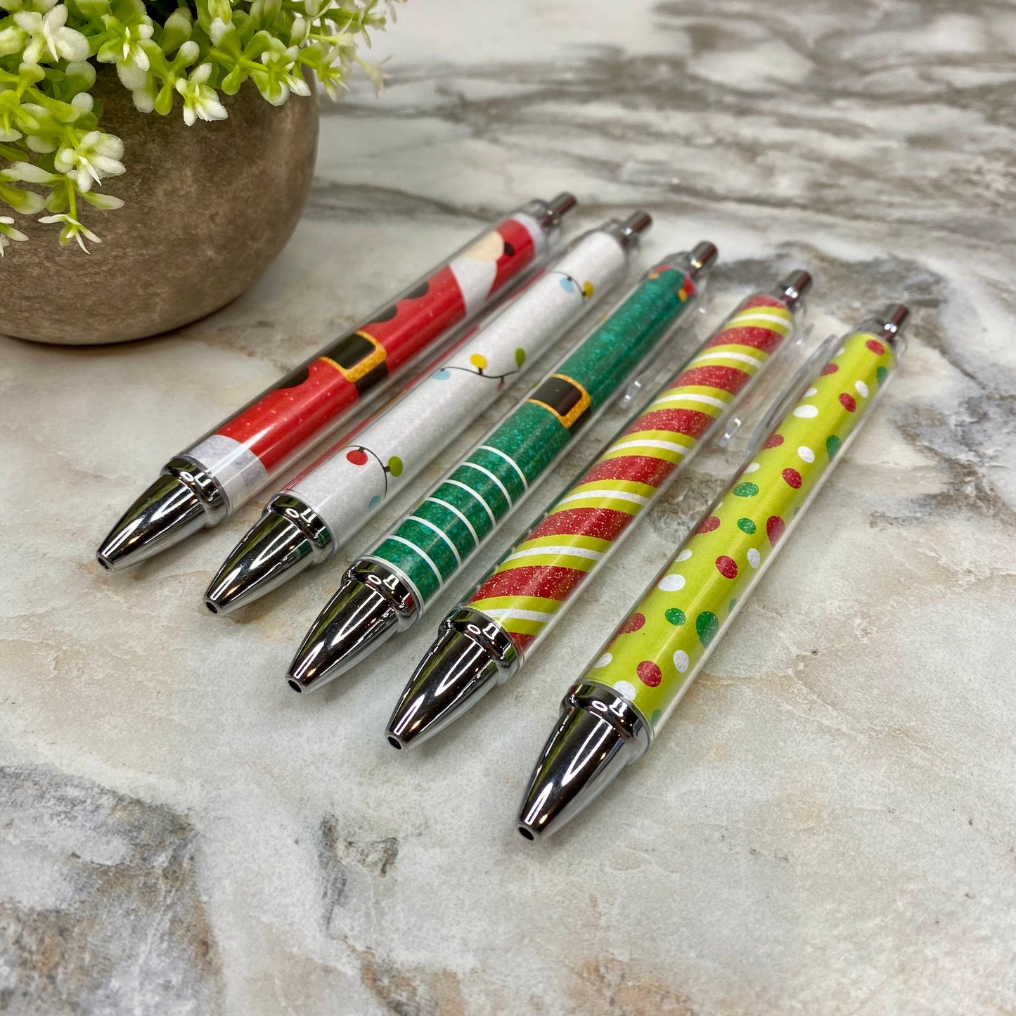 Pen - Clear Christmas Design Set #3