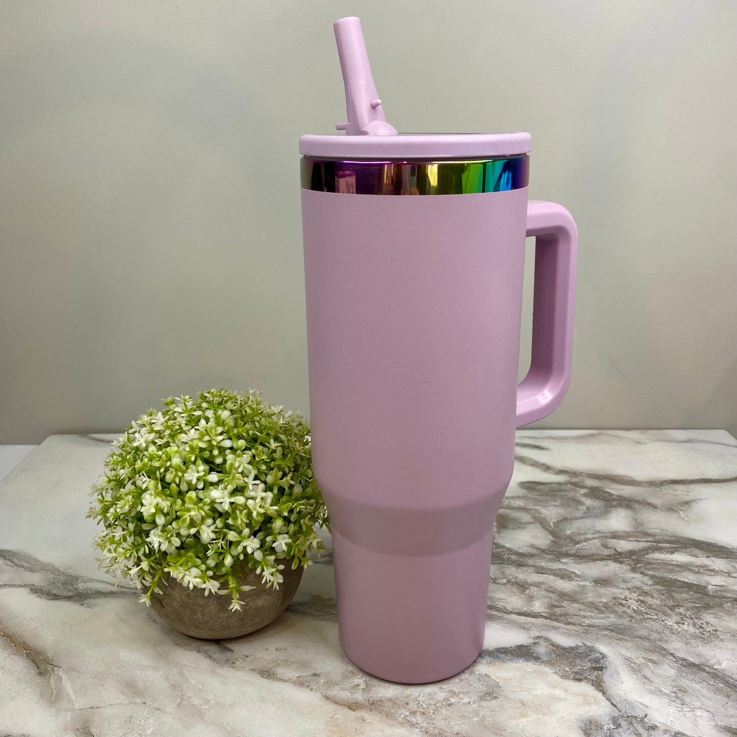 Tumbler 40oz - Built-In Straw Top - Purple