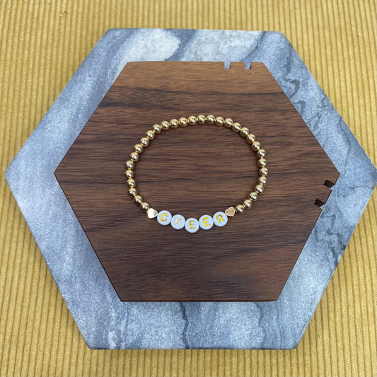 Bracelet - Gold Cheer Bead