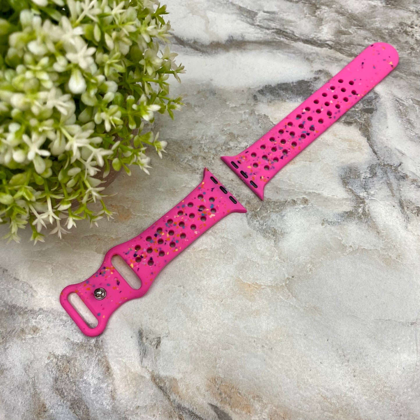 Watch Band - Silicone - Pink Speckled