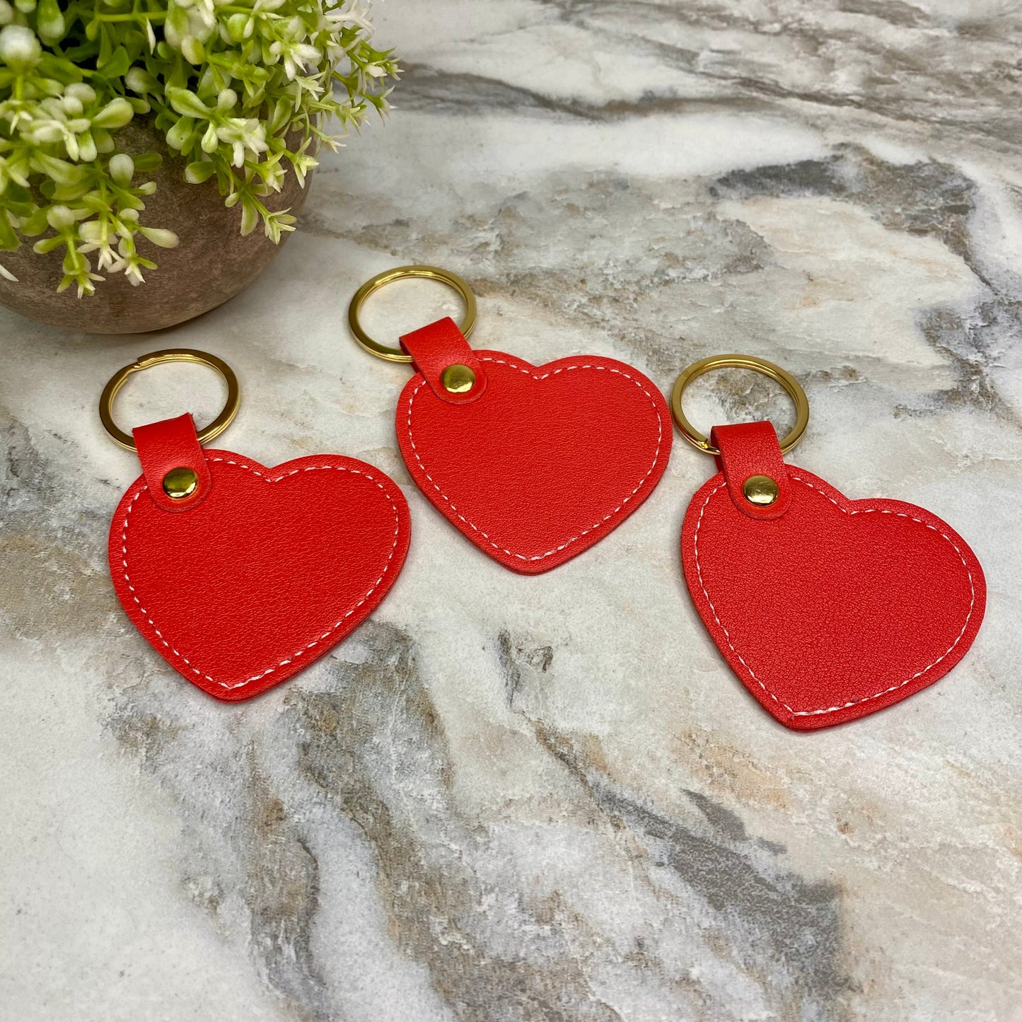 Keychain - Valentine’s Day - Solid Heart - Red