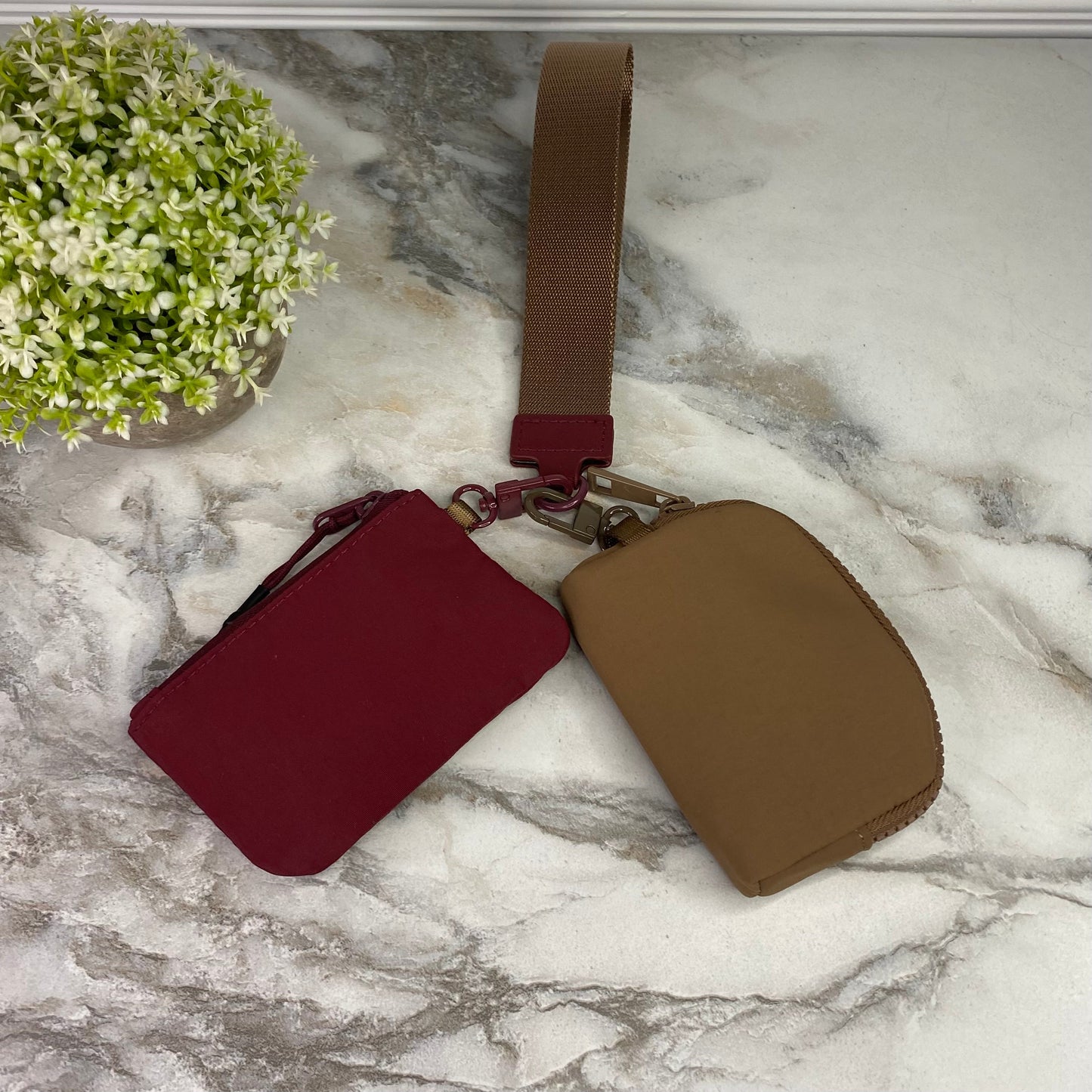 Nylon Wristlet + Double Mini Wallet Set