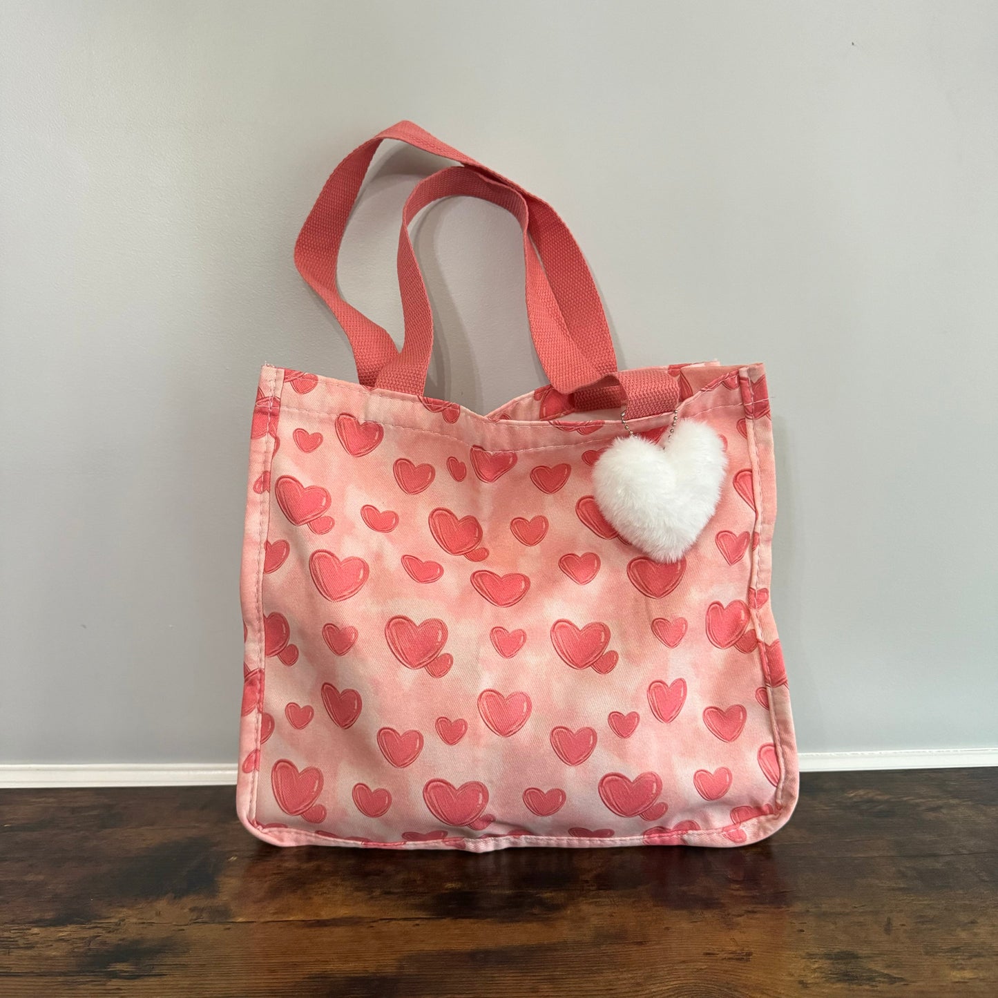 Heart Tote Bag - Light Pink