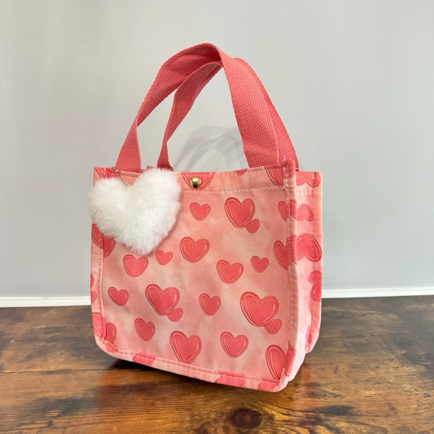 Heart Tote Bag - Light Pink