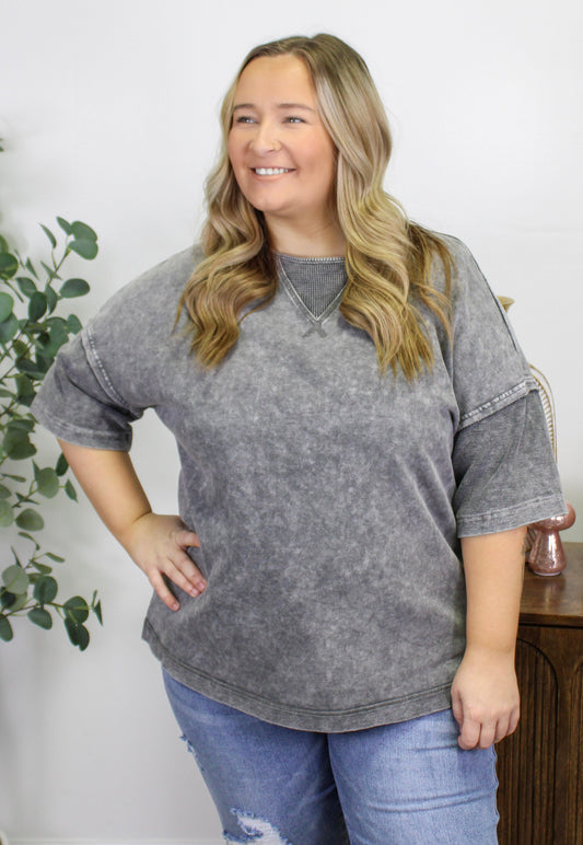 Grey Plus Size Tee LT