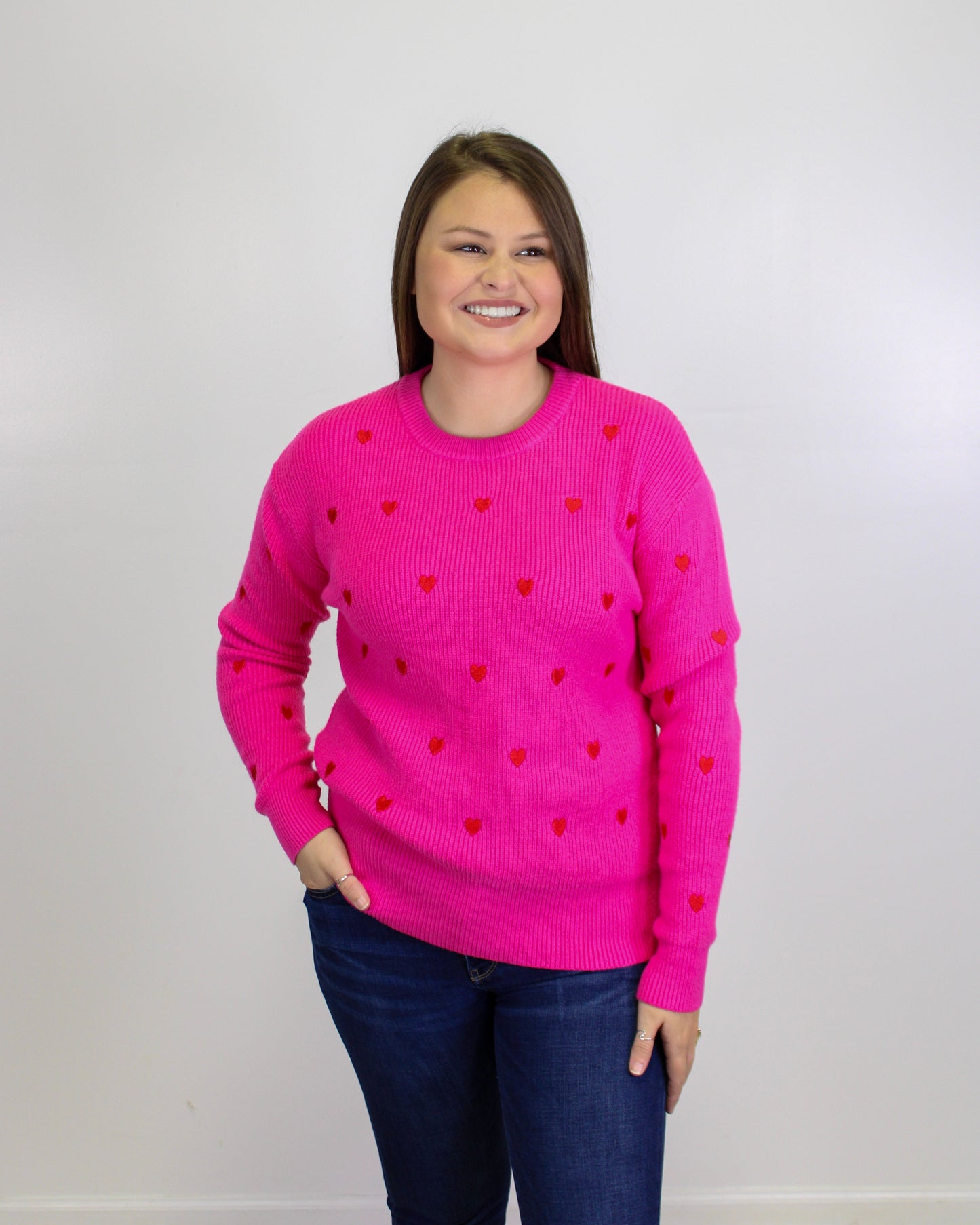 Pink Mini Hearts Sweater LT