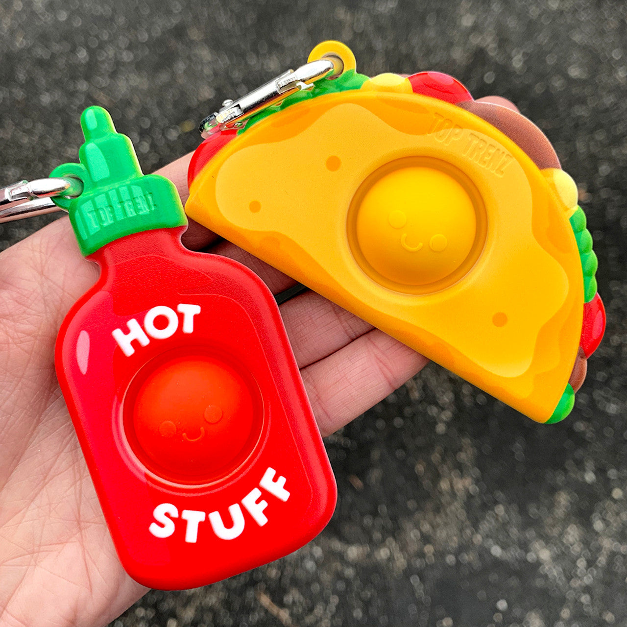 OMG Mega Pop Best Friend Keychain Toy - Taco & Hot Sauce